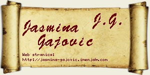 Jasmina Gajović vizit kartica